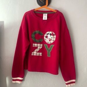 Official Disney Embroidered Holiday Sweatshirt